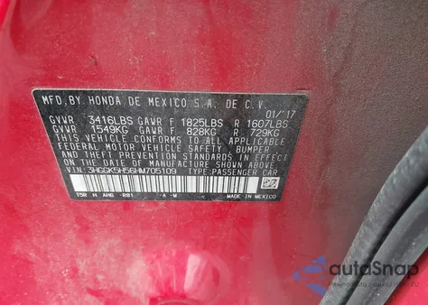 2017 Honda Fit Lx from USA, damaged, VIN 3HGGK5H56HM705109